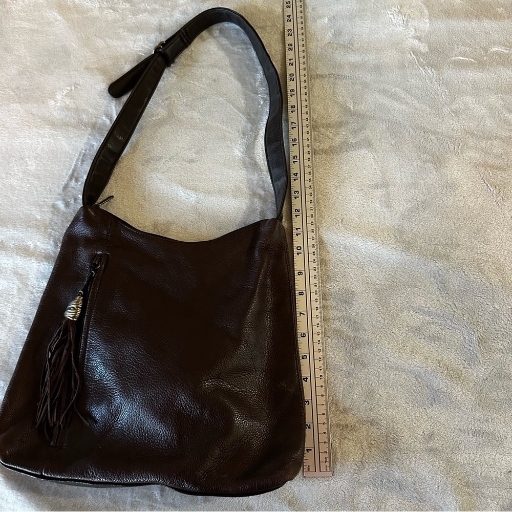 Vintage Brown Genuine Leather Shoulder Bag - Picture 11 of 16